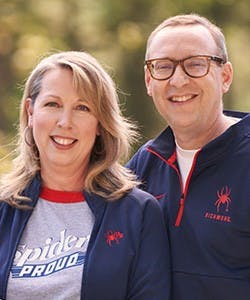Tina and Kevin Hallock. Photo courtesy of the University of Richmond.