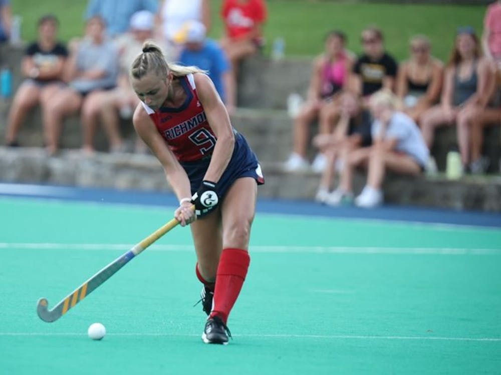 Junior midfielder Cori Nichols scored three goals at the Sept. 4 game against Towson University. Photo by Keith Lucas and courtesy of Richmond Athletics.