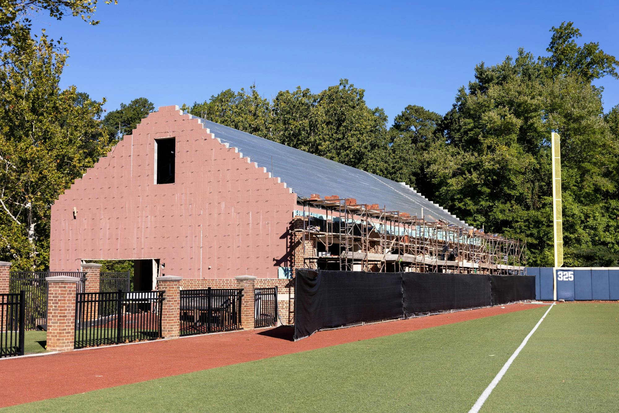 Ongoing construction at Pitt Field on Sept. 23.