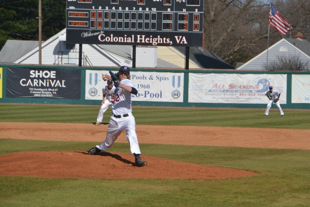 Freshman pitcher Justin Garcia started the game for the Spiders, and held Minnesota to just two runs.