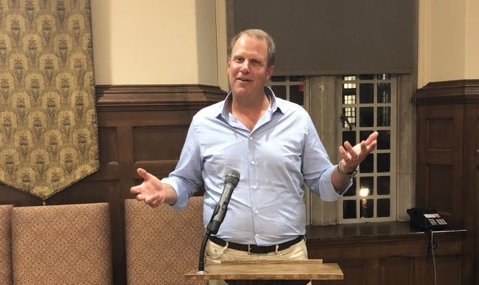 Alumnus Andrew J. “Drew” Rothermel gave a talk hosted by the Student Health Center, Counseling and Psychological Services and Health Promotions on Tuesday, Oct. 23.