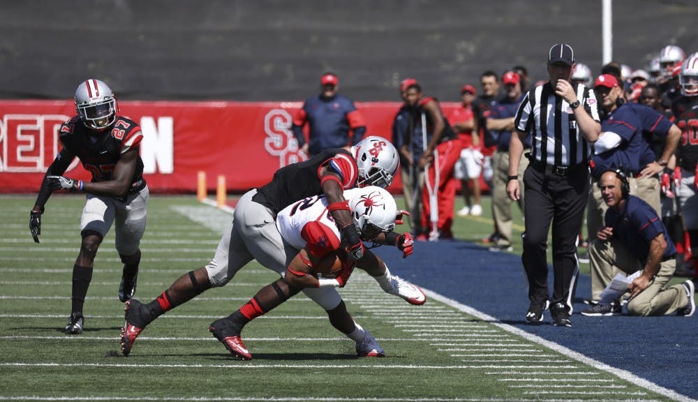 <p>Stony Brook used power and physicality to beat the Spiders on Saturday.&nbsp;</p>