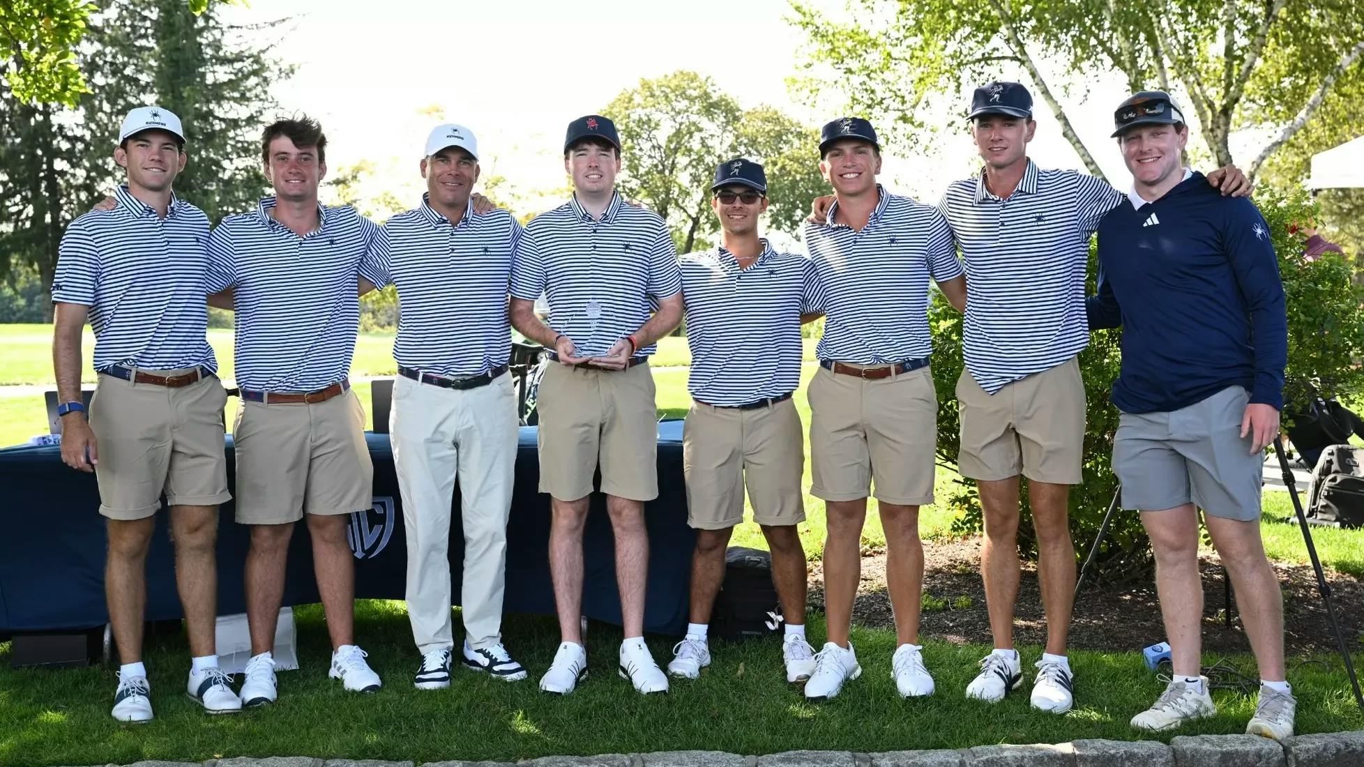 The University of Richmond mens golf team at the Metropolis Intercollegiate. Courtesy of Richmond Athletics