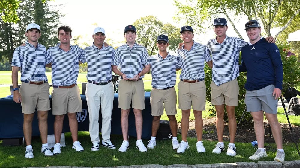 The University of Richmond mens golf team at the Metropolis Intercollegiate. Courtesy of Richmond Athletics