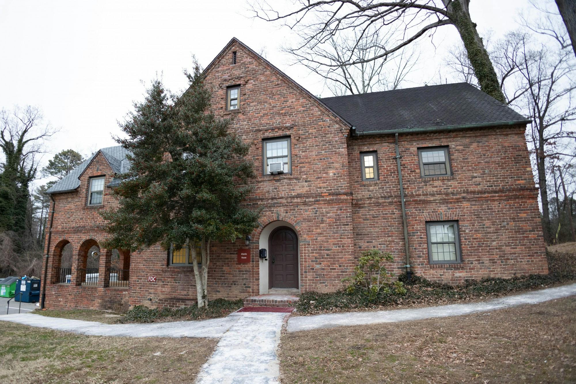 The entrance to Atlantic House, adjacent to Old Fraternity Row.