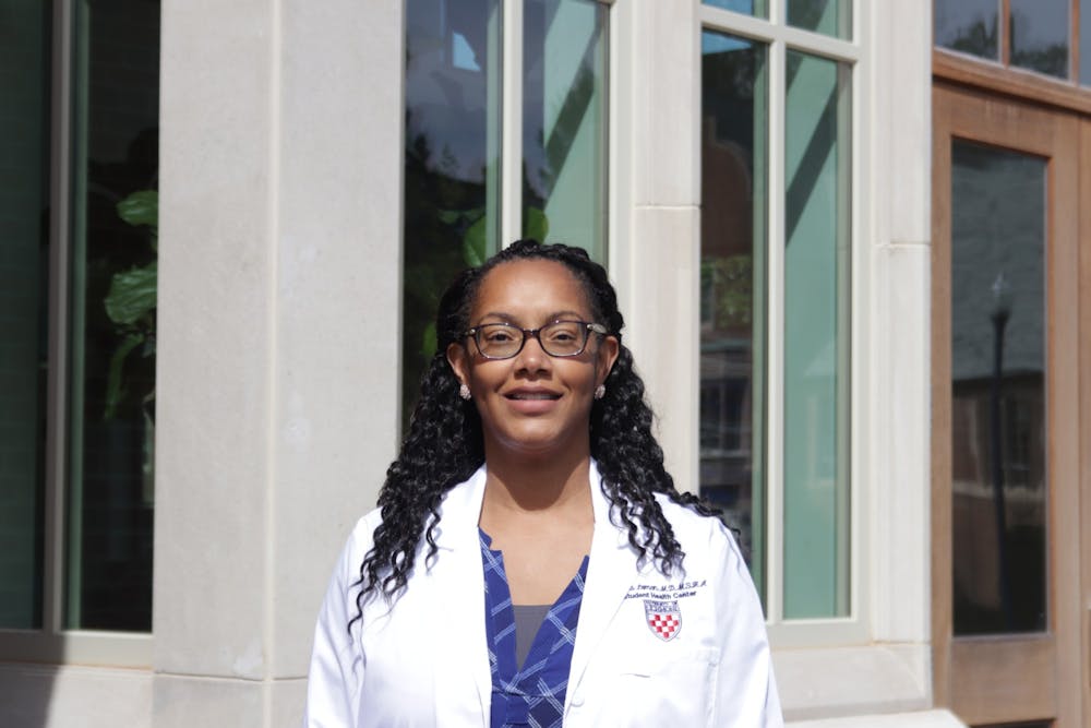 <p>Dr. Latrina Lemon photographed outside the Well-Being Center.</p>