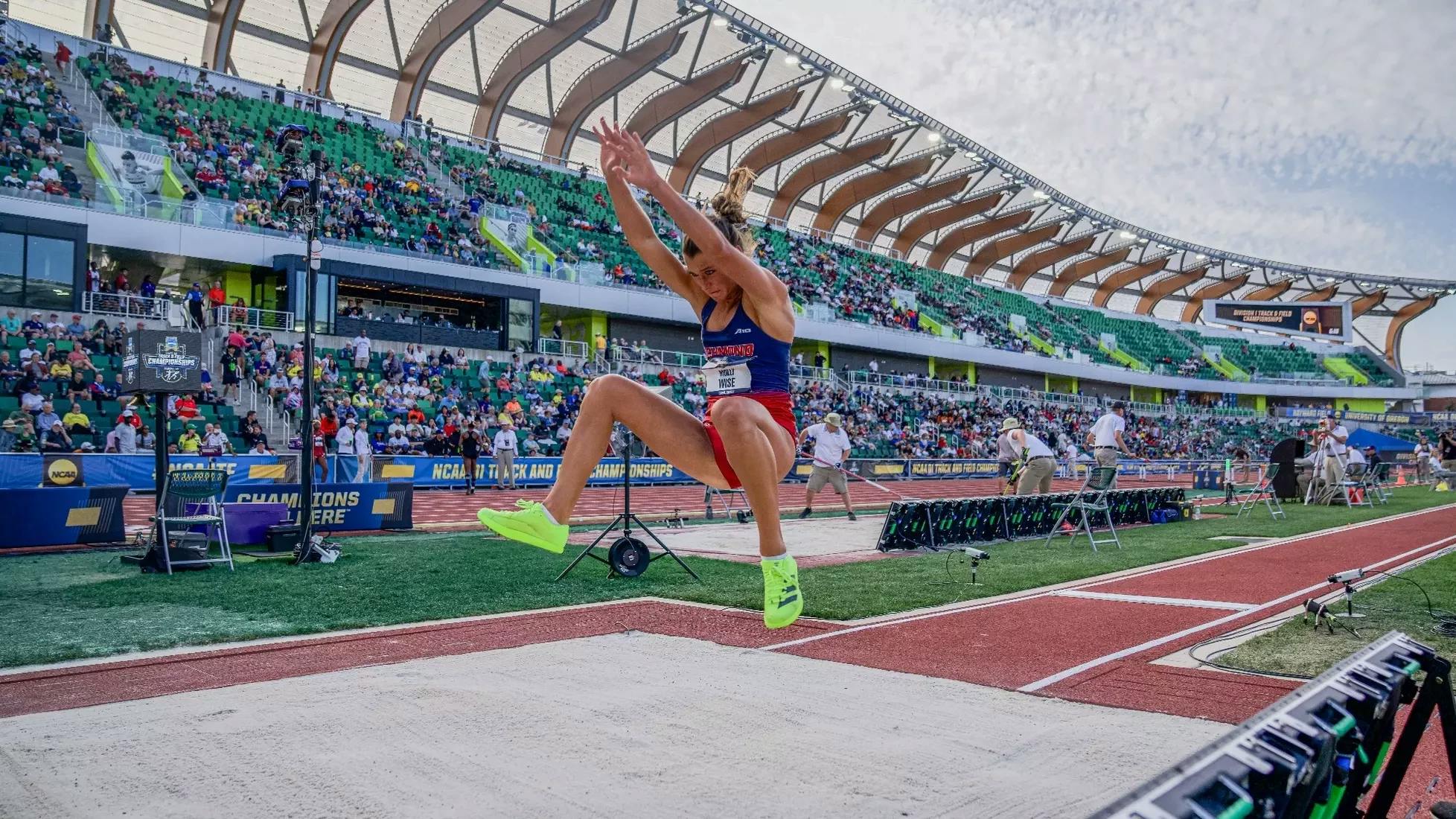 Senior jumper Molly Wise at the NCAA Outdoor Track and Field Championships held in June. Courtesy of Richmond Athletics