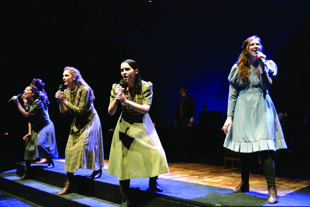 The Cast of 'Spring Awakening' rehearses before their opening night.