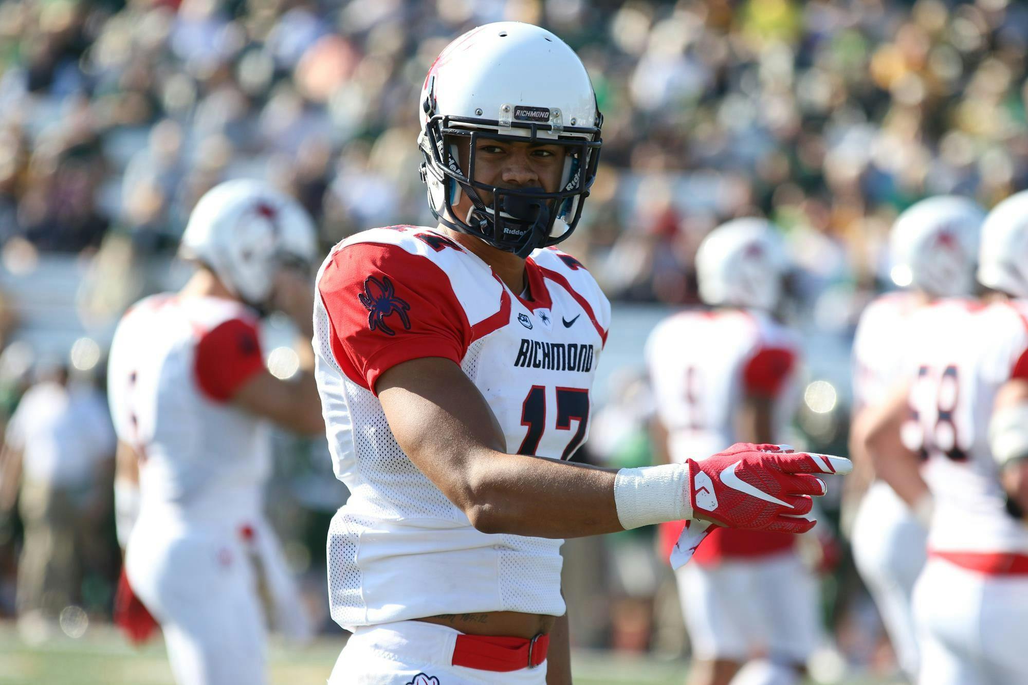 Jarmal Bevels is a varsity football alumus at UR. Courtesy of Spider Athletics