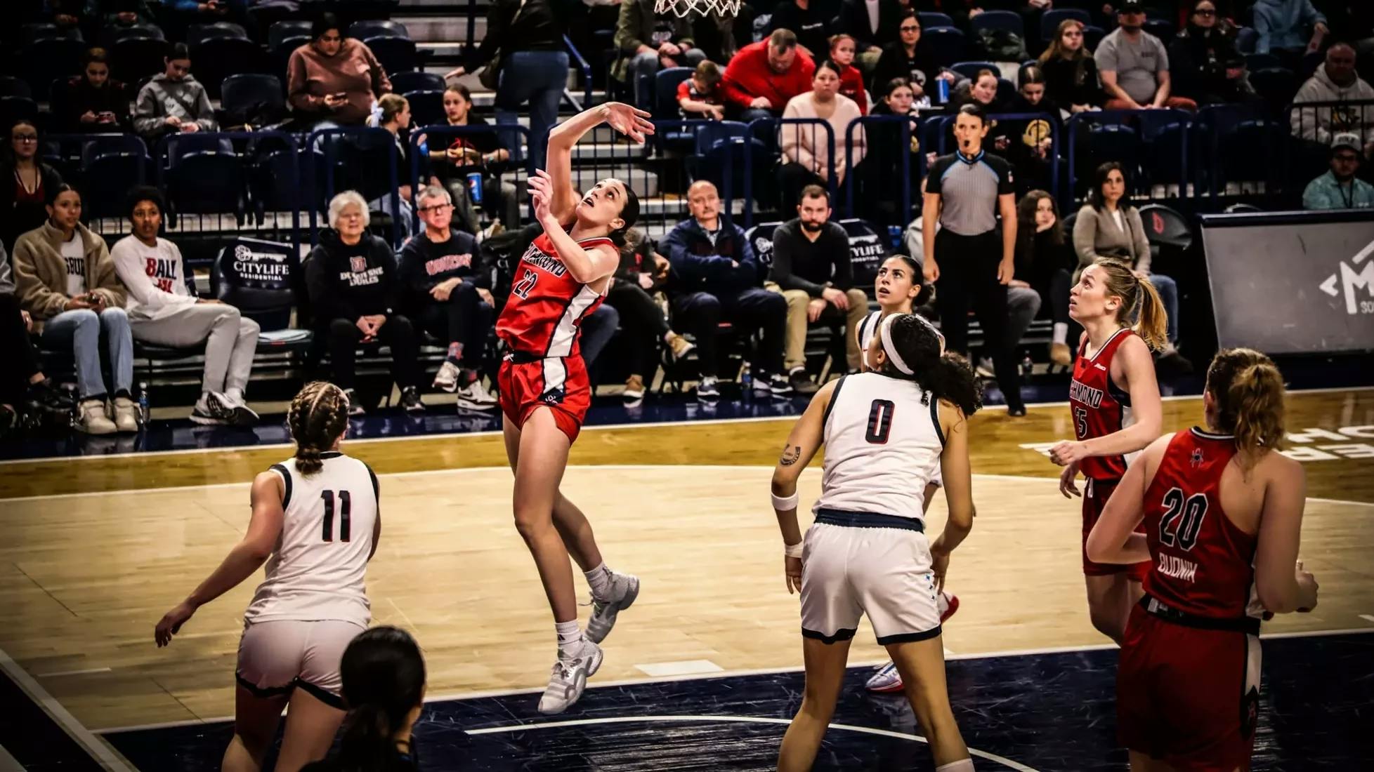 Rachel Ullstrom becomes 30th spider in program history to reach 1000 career points. Photo courtesy of Spider Athletics