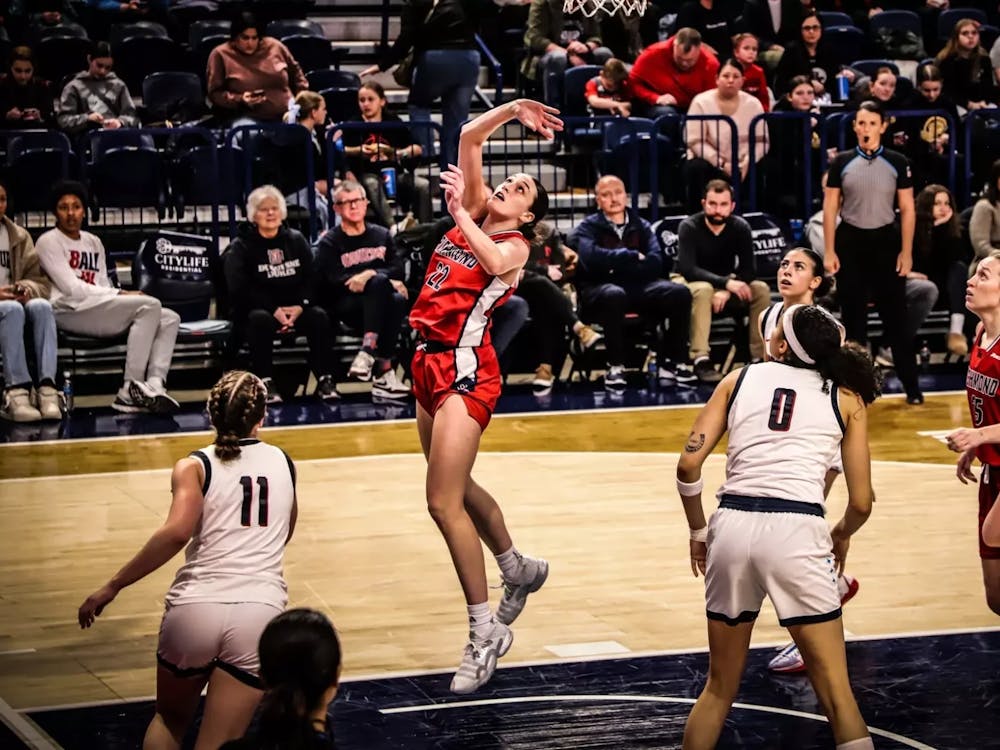 Rachel Ullstrom becomes 30th spider in program history to reach 1000 career points. Photo courtesy of Spider Athletics