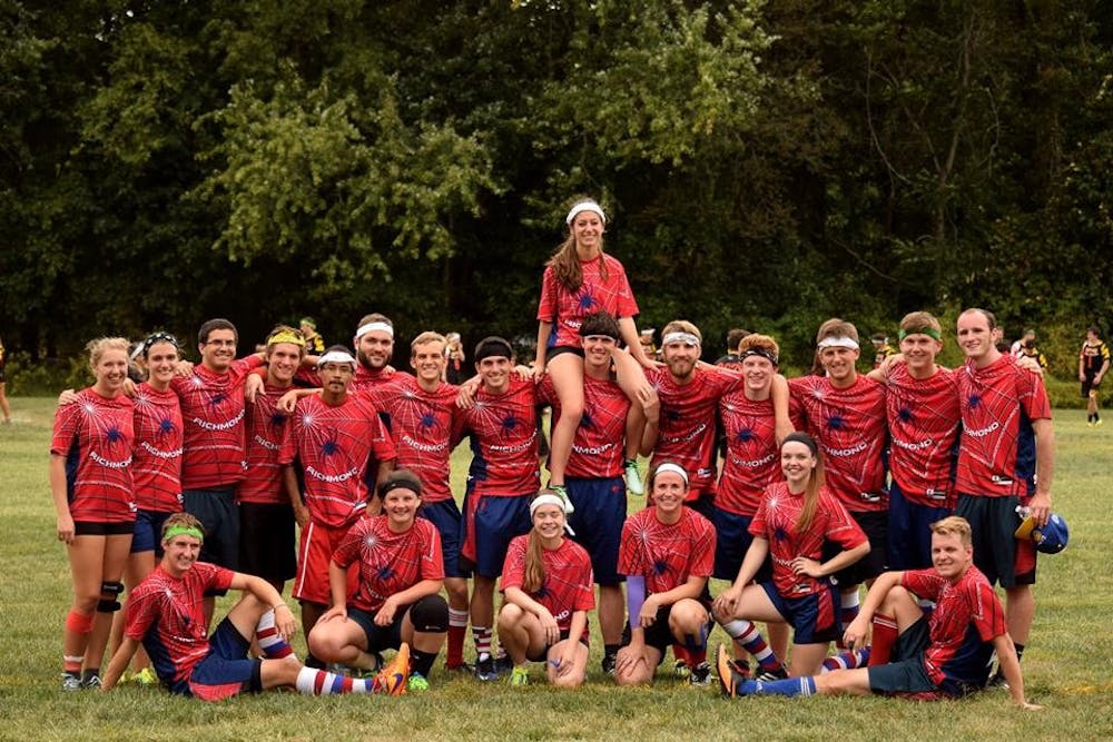 <p>The University of Richmond's club quidditch team. Photo courtesy of Amy Murphy.</p>