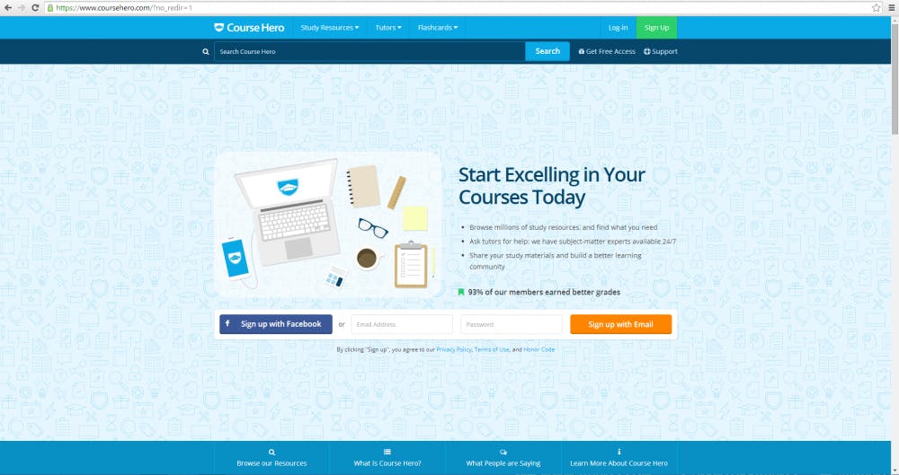 University of Richmond course materials were uploaded to the Course Hero website