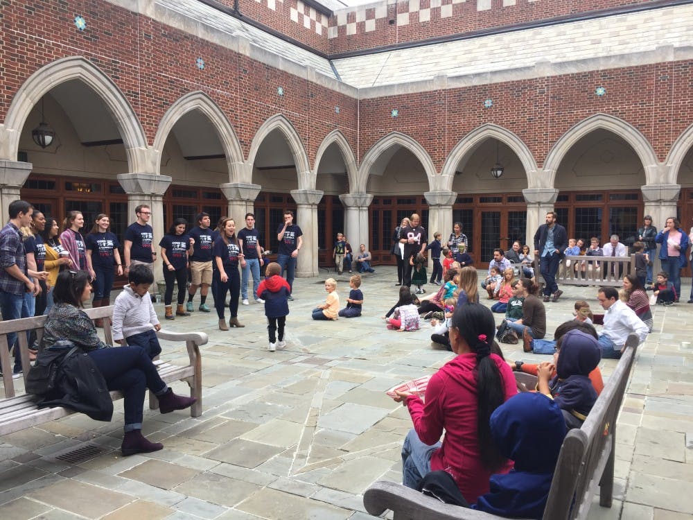 UR acapella group&nbsp;Choeur du Roi performs at Modlin's Family Arts Day&nbsp;Celebration&nbsp;on Sunday.