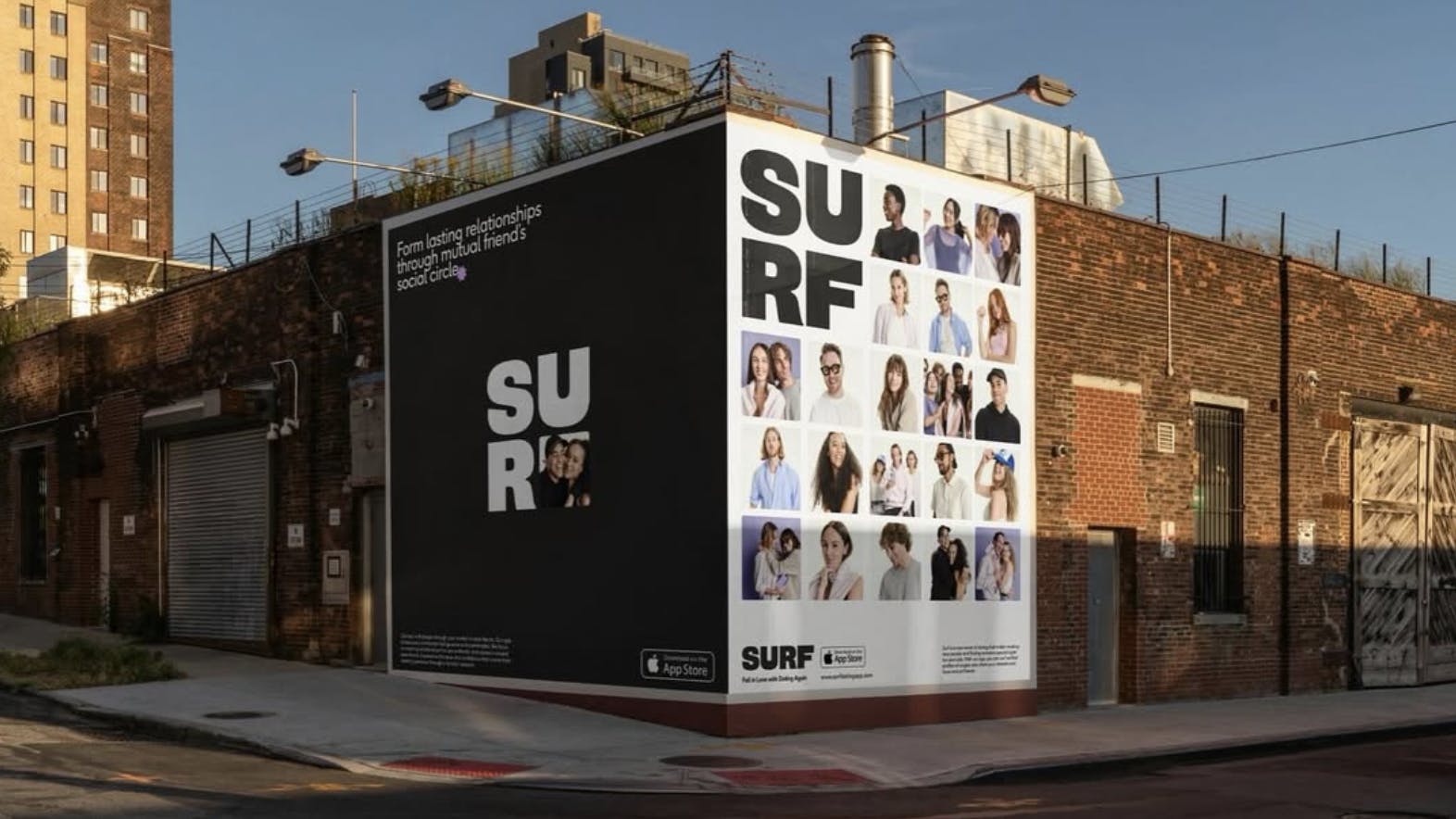 An advertisement for SURF dating in a photo posted to the company's Instagram account. 