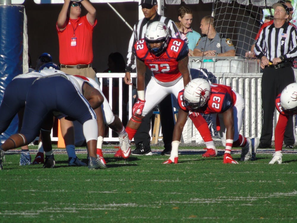 Redshirt senior and linebacker Dale Matthews Jr. during the homecoming game against Villanova on Saturday, Nov. 3.