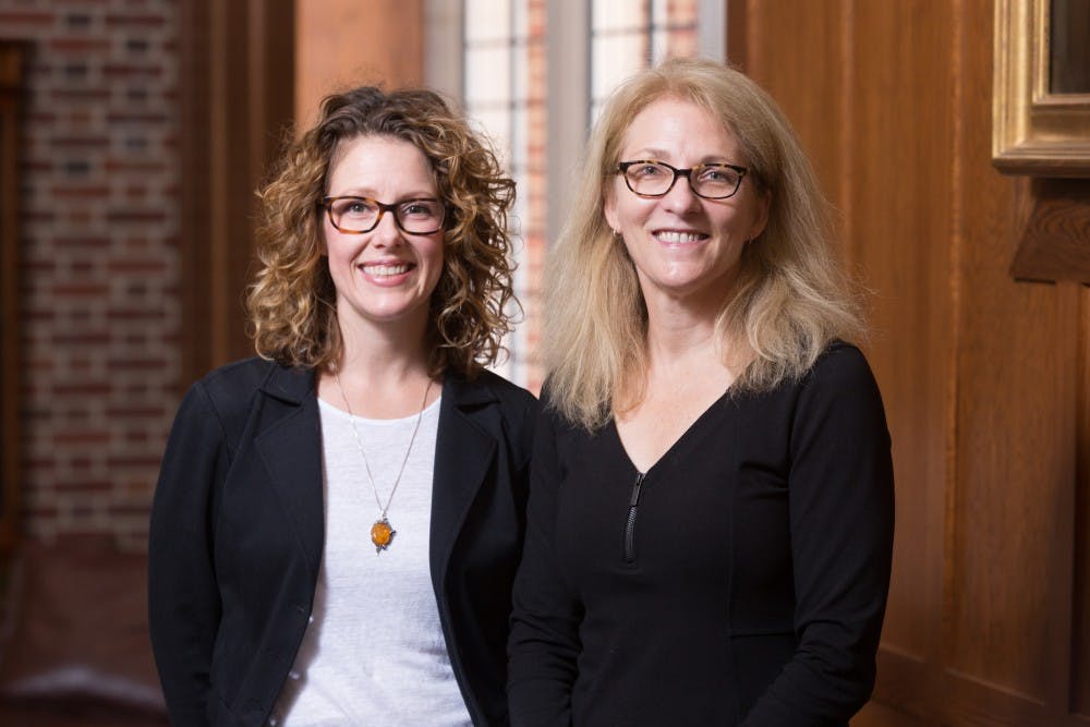 <p>Heather Russell (left) and Della Dumbaugh received a grant from the <a href="https://www.nsf.gov/">National Science Foundation</a> to support women STEM.&nbsp;</p>