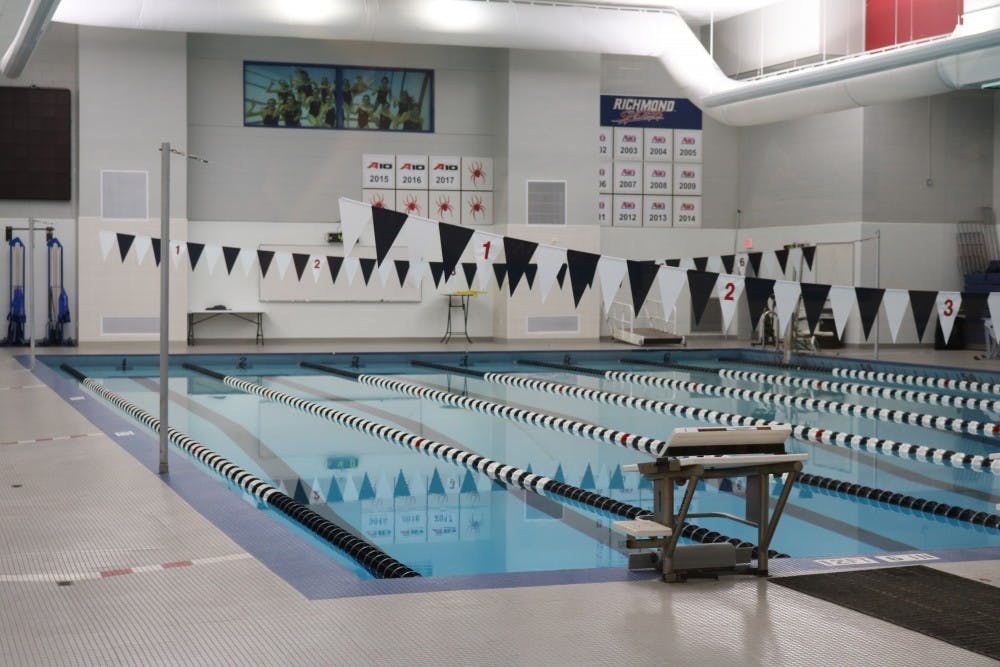 <p>The women's swimming and diving team competed at the Robins Center Natatorium on Friday, Jan 13.&nbsp;</p>