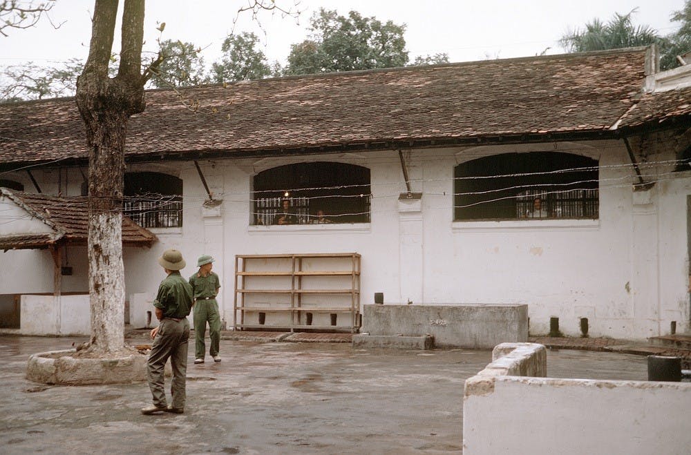 Exterior view of the prisoner of war camp ("Hanoi Hilton").