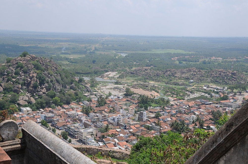 <p>Shravanabelagola, a small town city in India. Ryan McEvoy is studying abroad in India this semester | Courtesy of Sharada Prasad/Creative Commons</p>