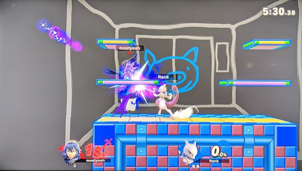 <p>A game of Nintendo’s "Super Smash Bros. Ultimate" being played.</p>