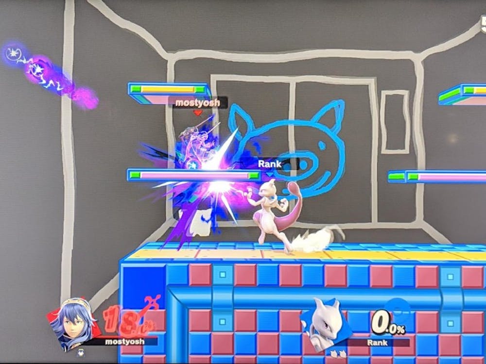 A game of Nintendo’s "Super Smash Bros. Ultimate" being played.
