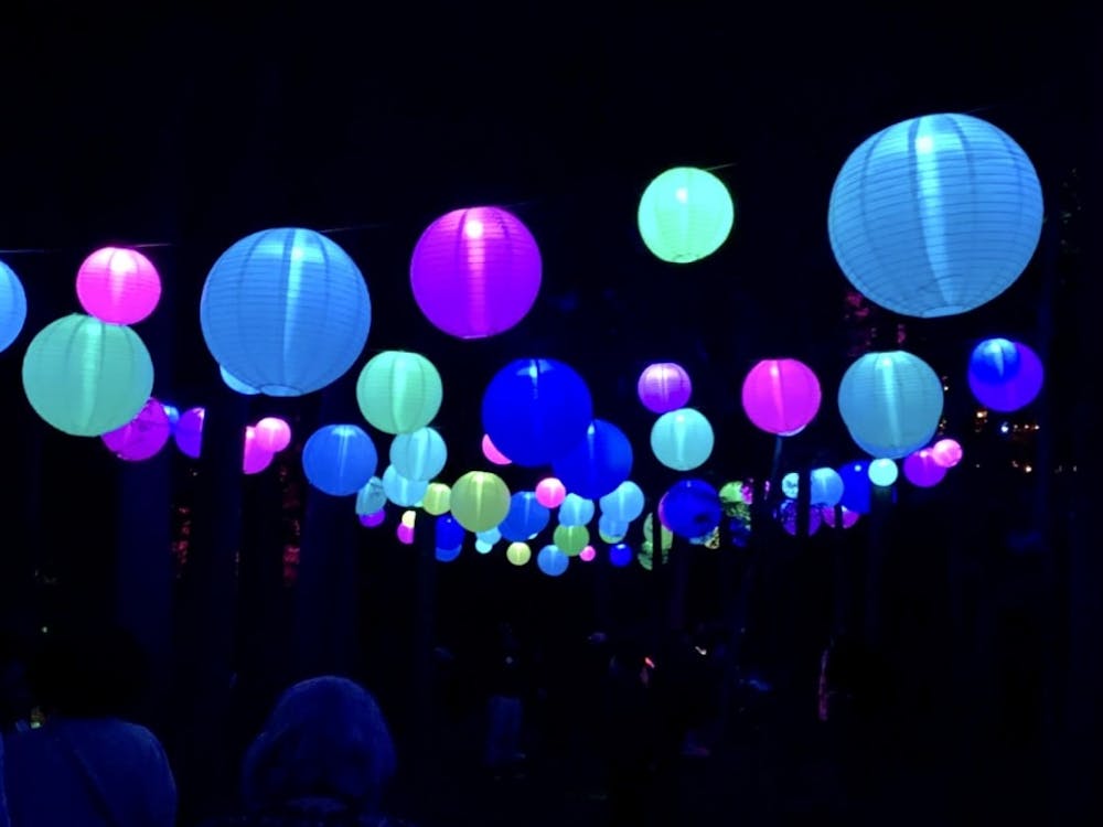 Lanterns illuminate Maymont Park.&nbsp;