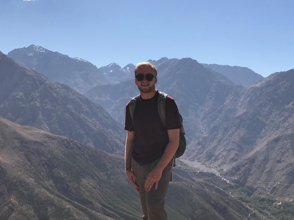 <p>Senior Tom Vanderbeek poses for a photo while traveling during his semester abroad. <em>Photo courtesy of Tom Vanderbeek</em>&nbsp;</p>