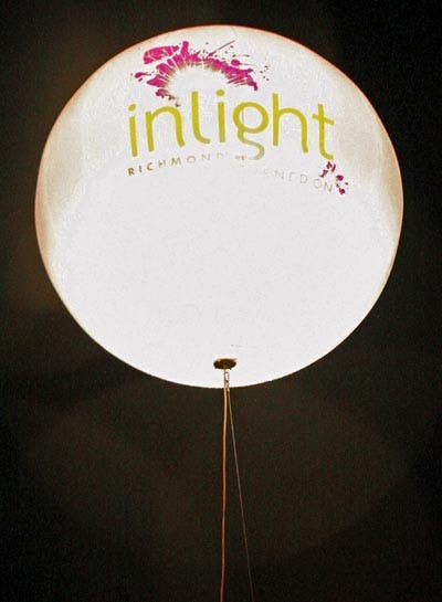 Giant lanterns lit the rainy skies for the Inlight Richmond event