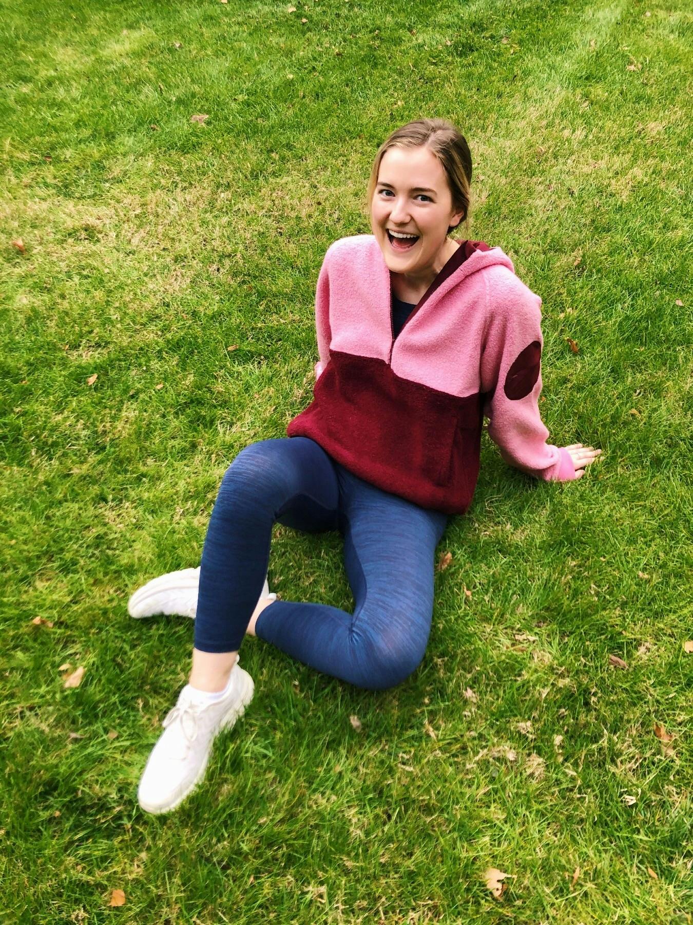 Ava Cummings poses in Outdoor Voices apparel for a social media post as part of her job of being an OVU Crew representative for the brand.&nbsp;