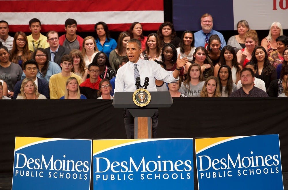 <p>President Obama delivers a speech regarding education on Monday.</p>