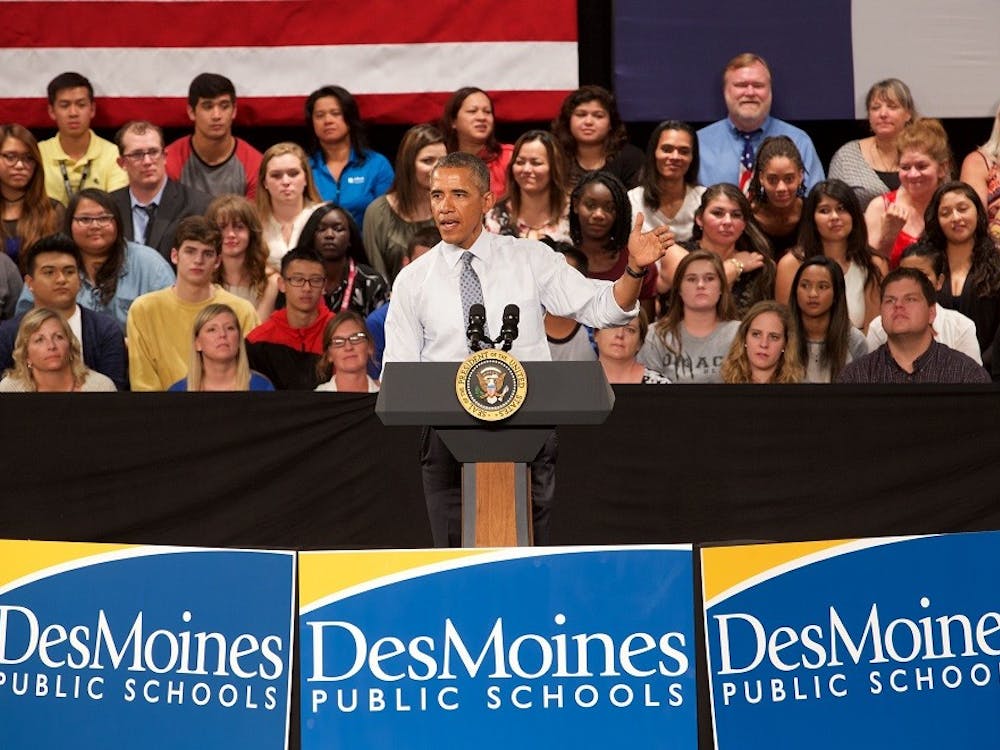President Obama delivers a speech regarding education on Monday.