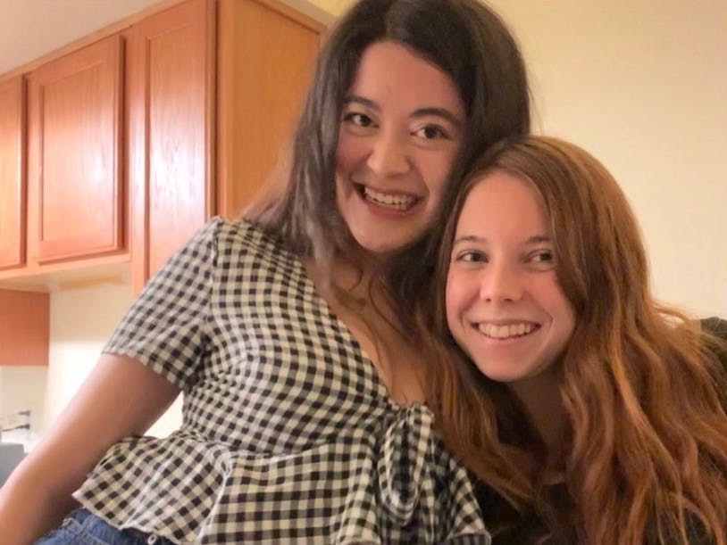 Rachel Perry, left, and Kendra O'Connor, right, have been roommates since their first year at UR in Lora Robins Court. Courtesy of O'Connor
