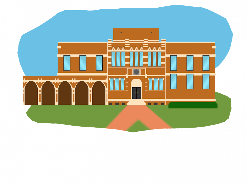 Graphic by Nolan Sykes of Puryear Hall, which houses the Title IX Office