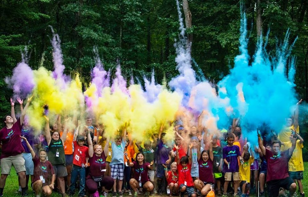 <p>The UR chapter of Camp Kesem with the children who attended the week-long camp this past summer.&nbsp;</p>