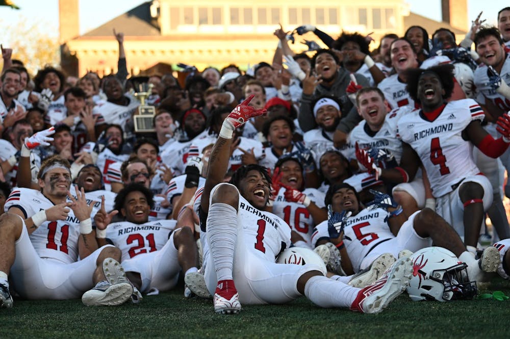 RIchmond Spiders Football team after win against William and Mary in Capital Cup. Photo courtesy of Richmond Athletics.