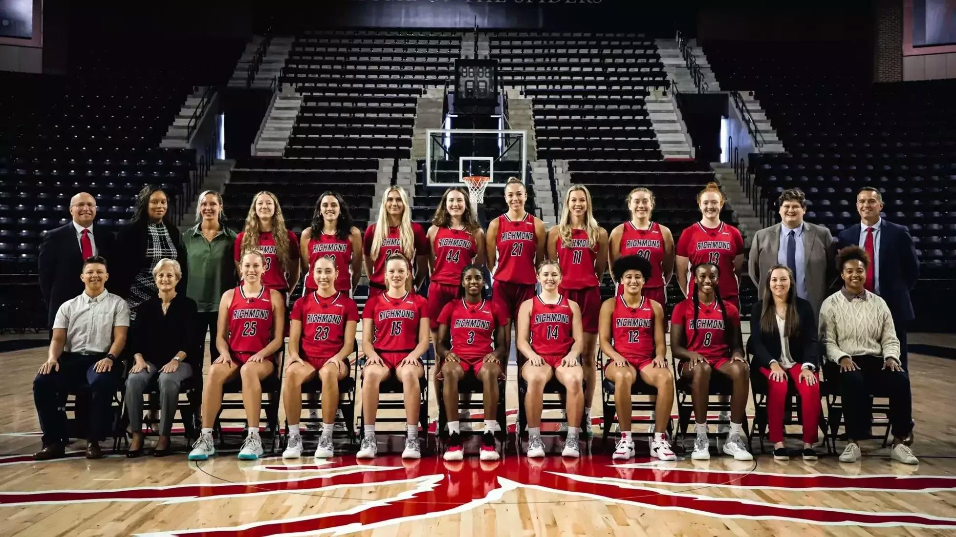 The 2024-25 University of Richmond Women's Basketball team. Courtesy of Richmond Athletics