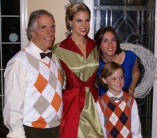 Henry Winkler, Brooke Burns, Caroline Moore and Connor Christopher Levins (the boy in the front). Henry, Brooke and Connor are stars in the show.