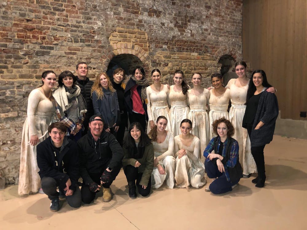 <p>The cast and crew of CROSS CURRENTS, a piece choreographed by Charlotte Boye-Christensen and performed by University Dancers on Saturday, Nov. 16, 2019.&nbsp;</p>