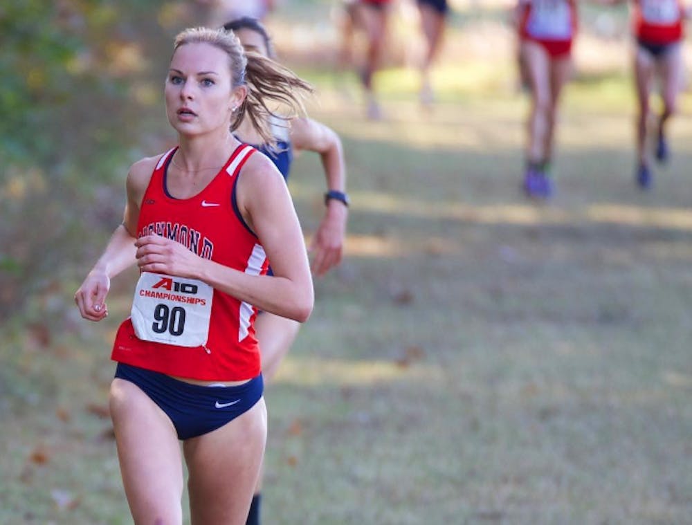 <p>Kylie Regan earned All-Atlantic 10 honors in October. Photo courtesy of Richmond Spiders Cross Country and Track and Field Instagram (@richmondxctf).&nbsp;</p>