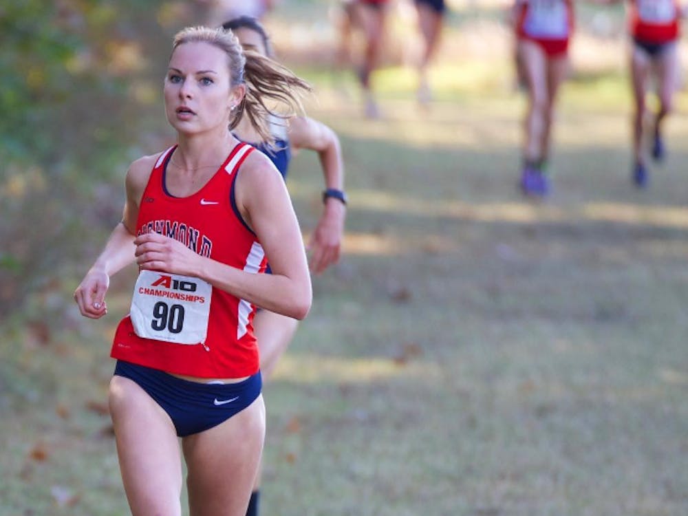 Kylie Regan earned All-Atlantic 10 honors in October. Photo courtesy of Richmond Spiders Cross Country and Track and Field Instagram (@richmondxctf).&nbsp;