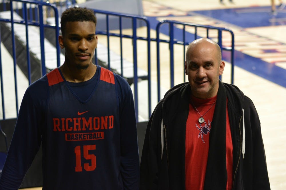 Allen stands with his self-proclaimed biggest fan,&nbsp;Scott Dankenbring.