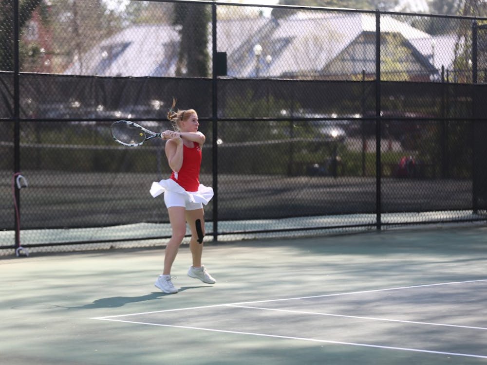 Senior Kelsey Williams will help lead the women's tennis team as the Spiders chase success in the conference tournament.&nbsp;