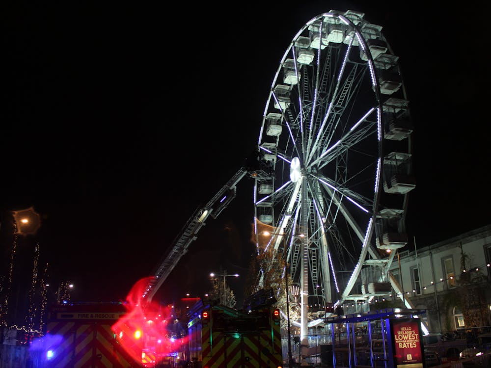 Emergency services were on scene as families were trapped at height on the 32-meter high Big Wheel on the opening night of the market.