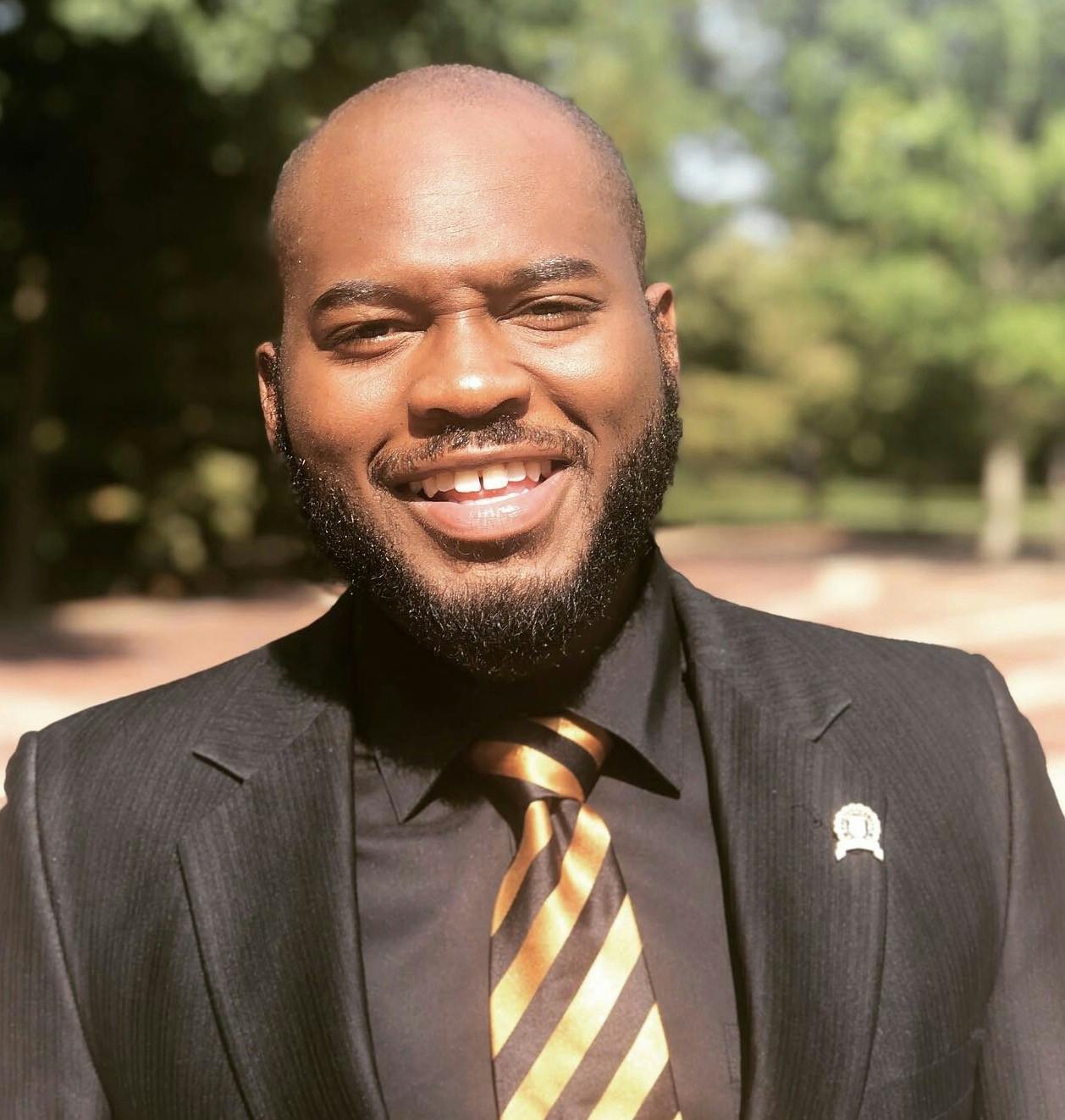 A portrait of senior Reuben Davis. Davis serves in all leadership capacities for Alpha Phi Alpha Fraternity, Inc. Photo courtesy of Reuben Davis