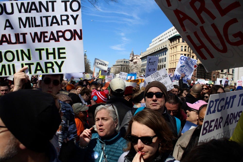 <p>Hundreds of thousands of protesters gather at the March for Our Lives rally in Washington, D.C.</p>