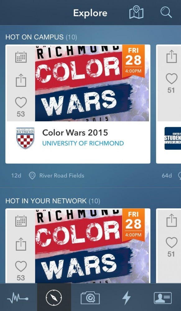 Campus Quad displays events on campus. 