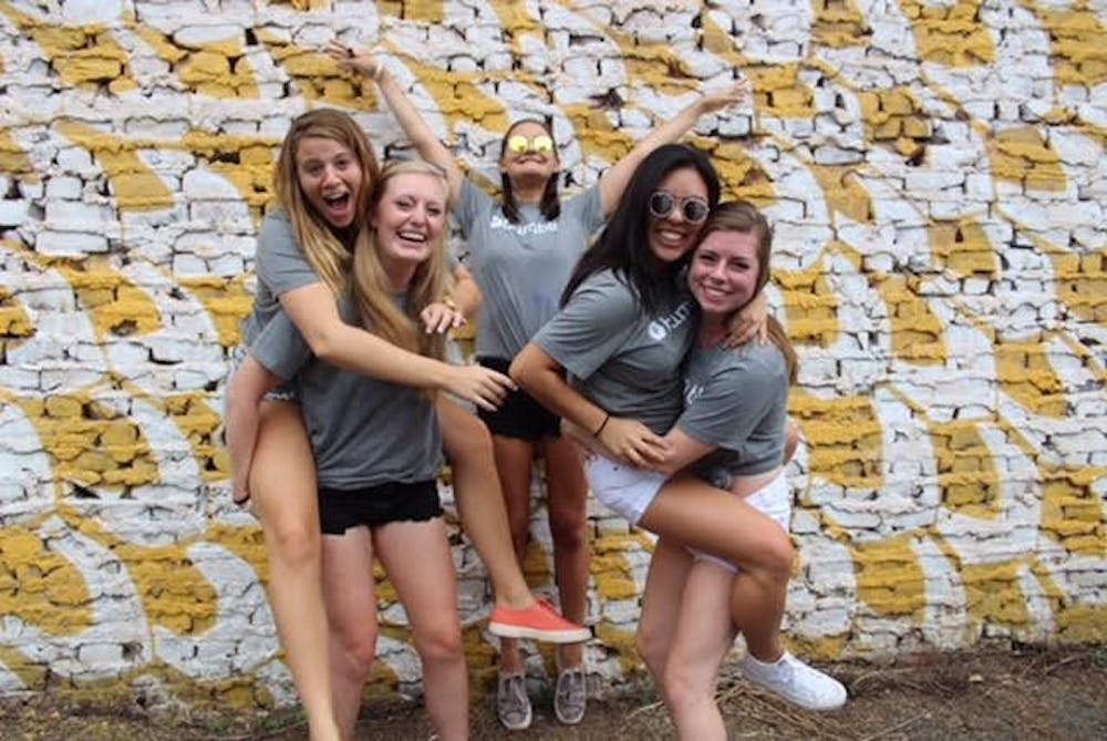 <p>Photo of Bumble representatives (from left)&nbsp;Jenny Schnieder, Sarah Smith,&nbsp;Jane Irving, Michele Lee and Madeline Miller.&nbsp;</p>