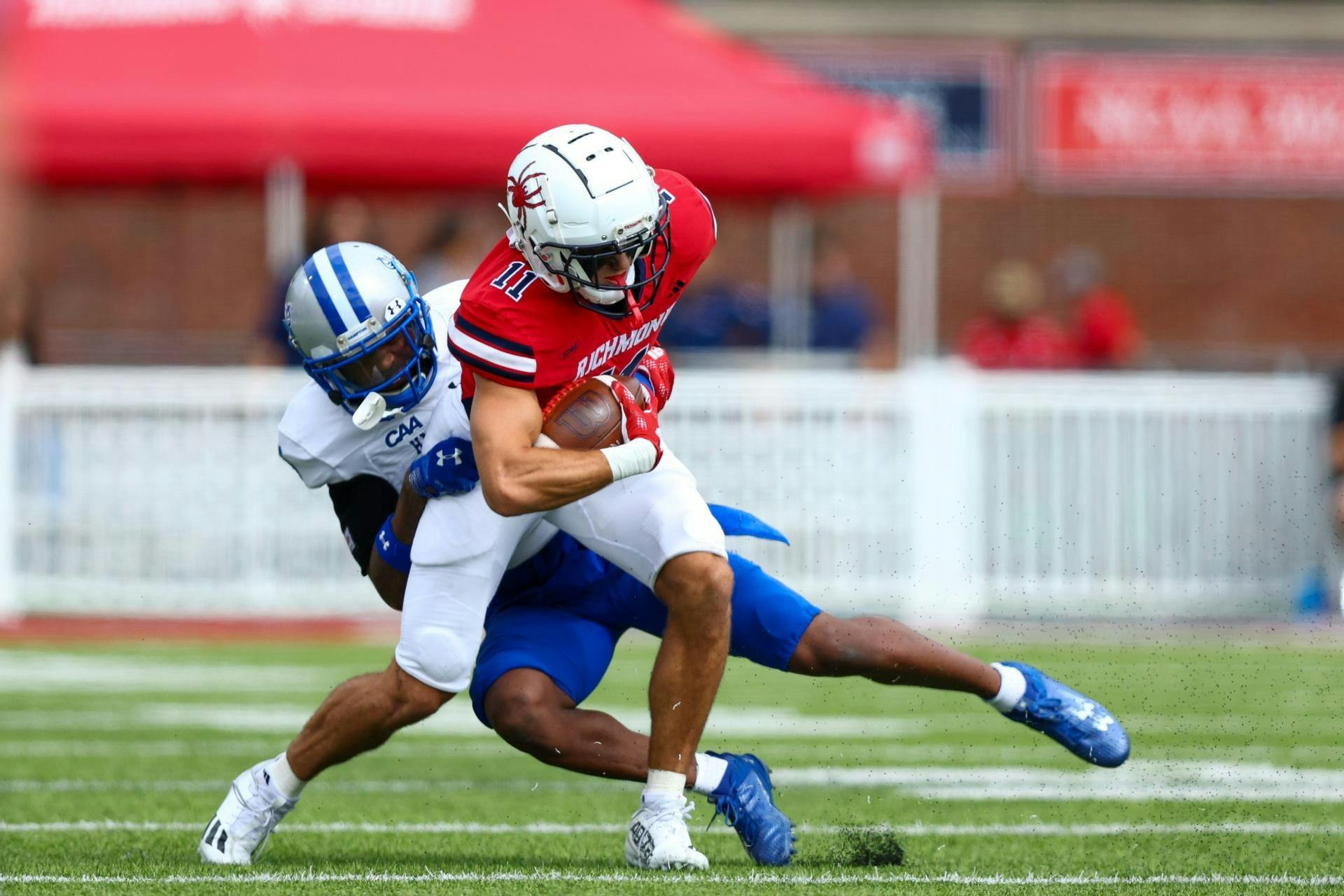 Football competes against Hampton University Pirates, &nbsp;Saturday in the Robins Stadium. Photo courtesy of Richmond Athletics.&nbsp;