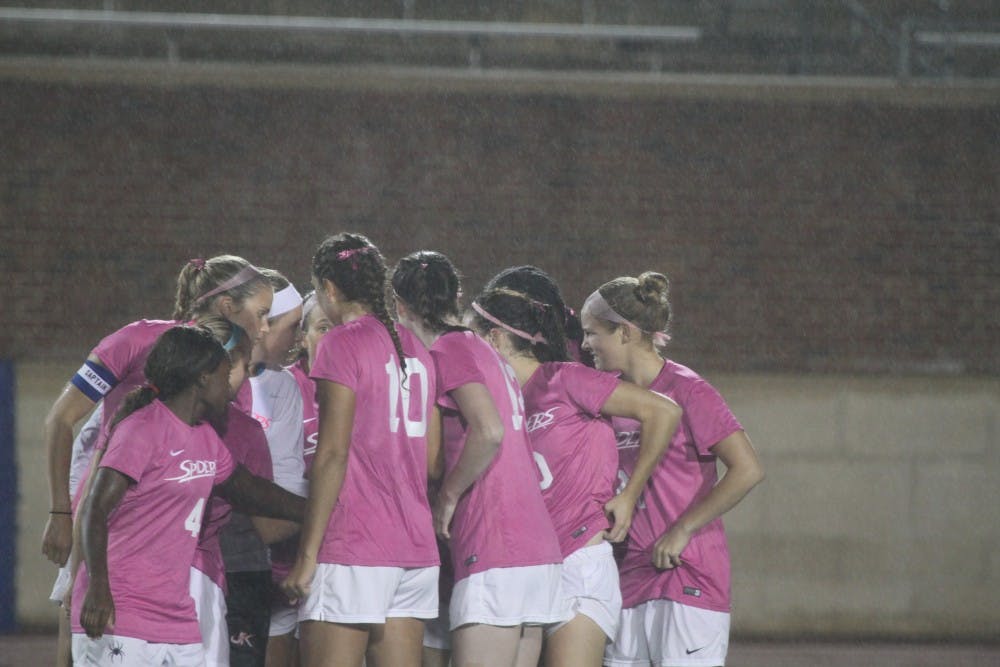 Women's soccer beat Duquense 2-1 Thursday night. Photos by Evan McKay.